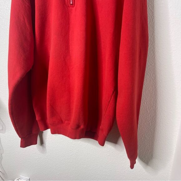 Vintage Arizona Wildcats NCAA Size XL 1/4 Zip Red Pullover Sweatshirt - Picture 5 of 11